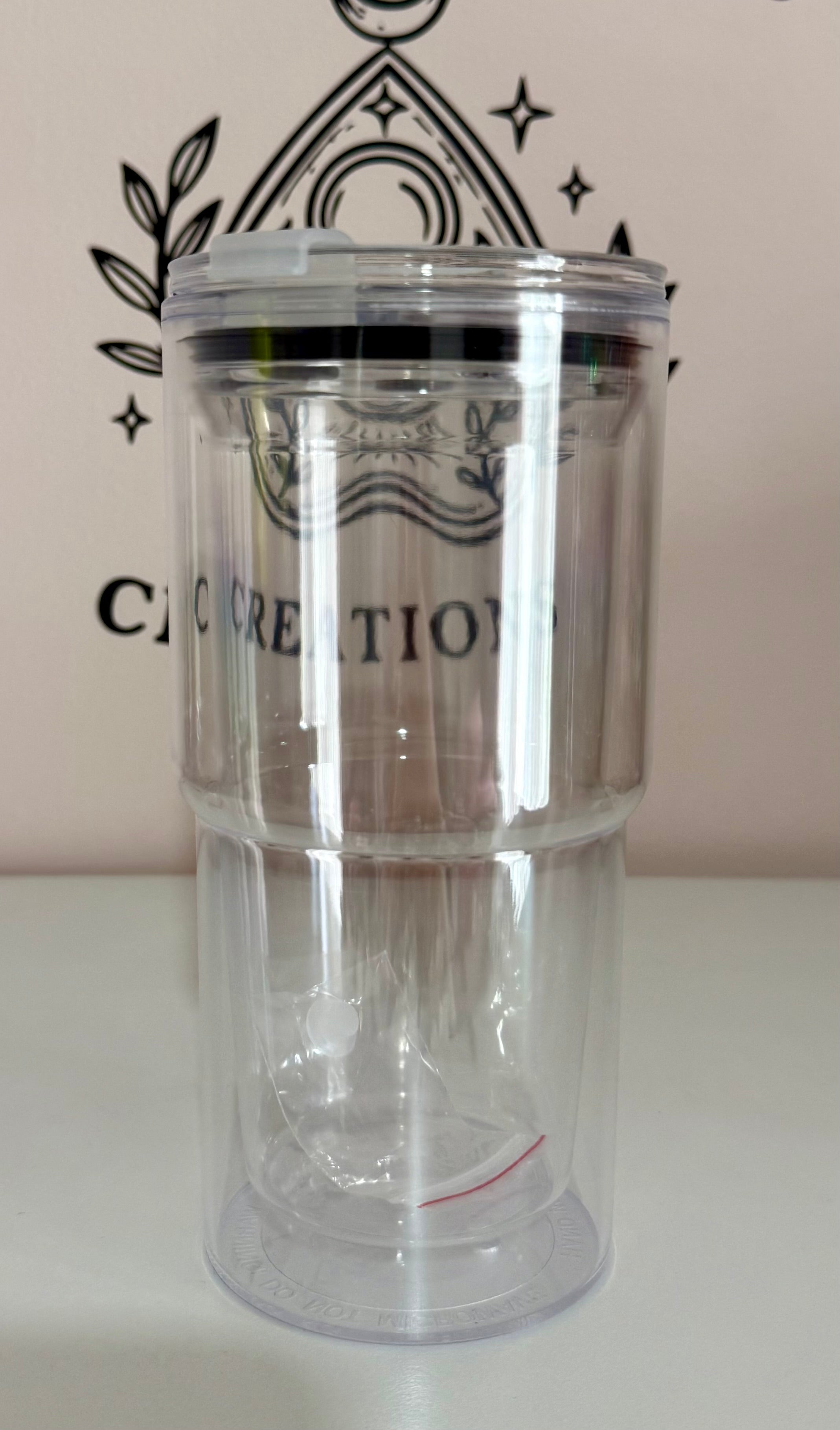 16oz Snow Globe Travel Tumbler
