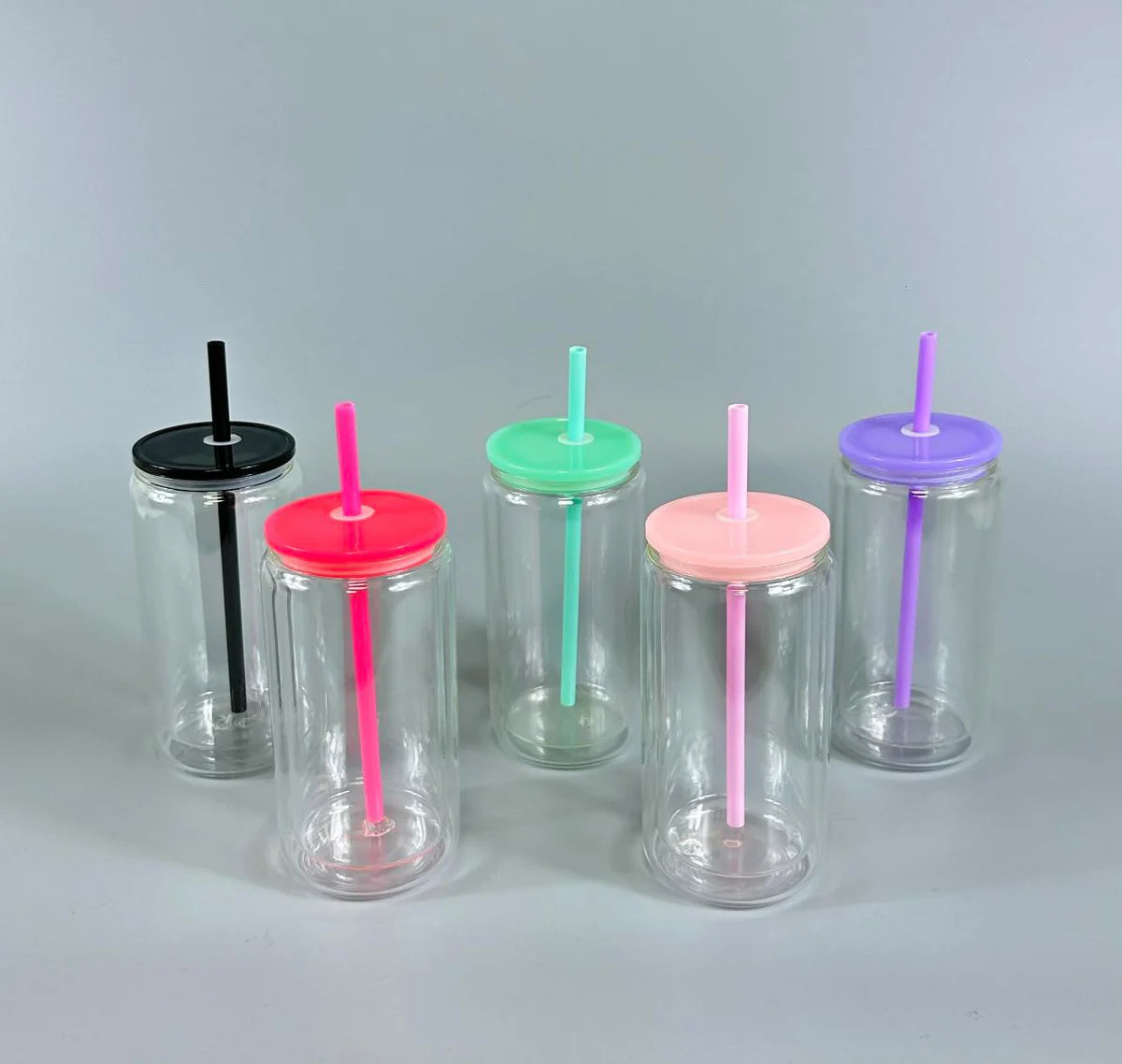 16oz Snow Globe Colourful Acrylic Tumblers