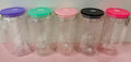 16oz Glass Handle Snow Globe Colourful Tumblers