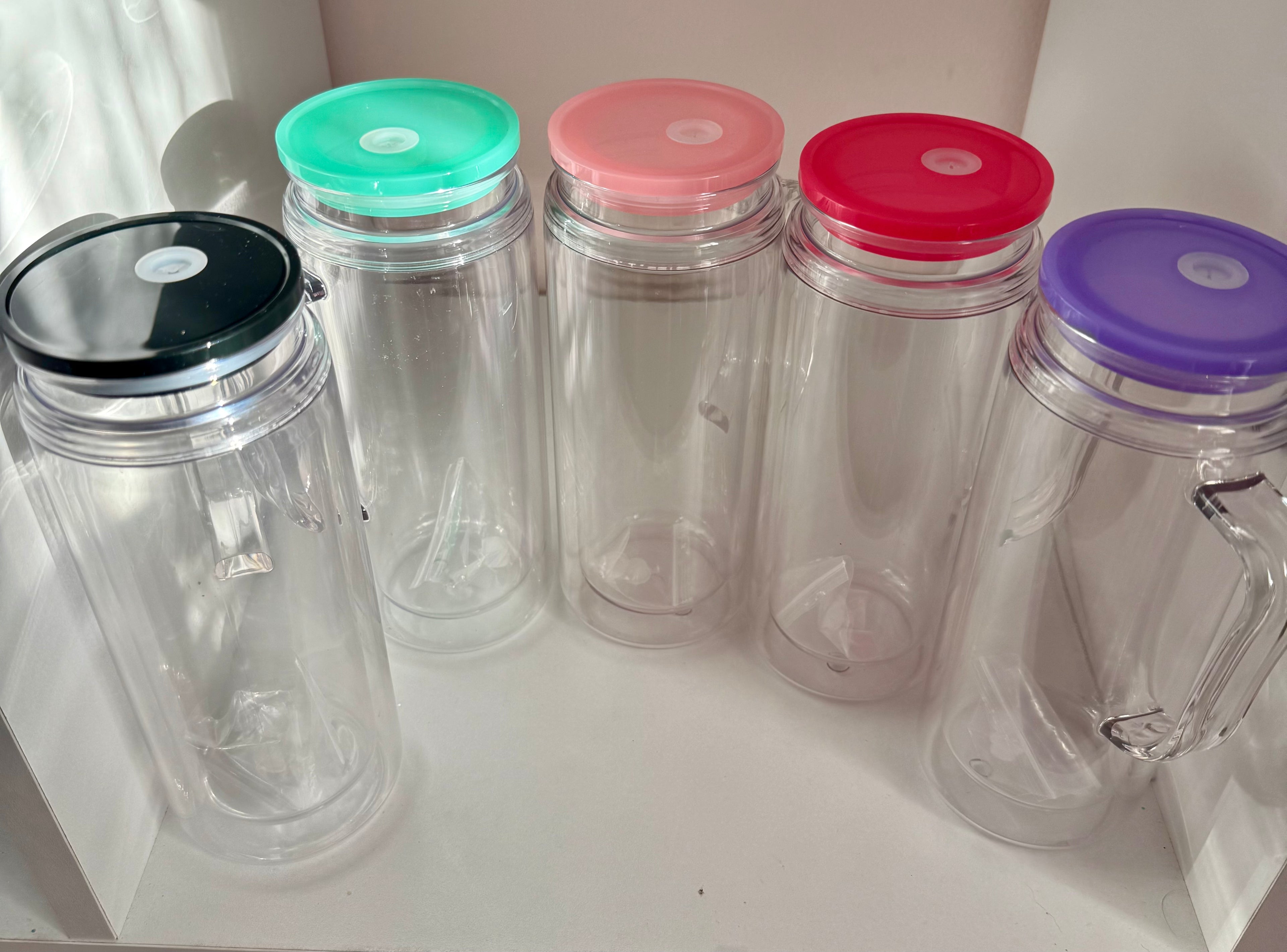 20oz Acrylic Handle Snow Globe Tumbler