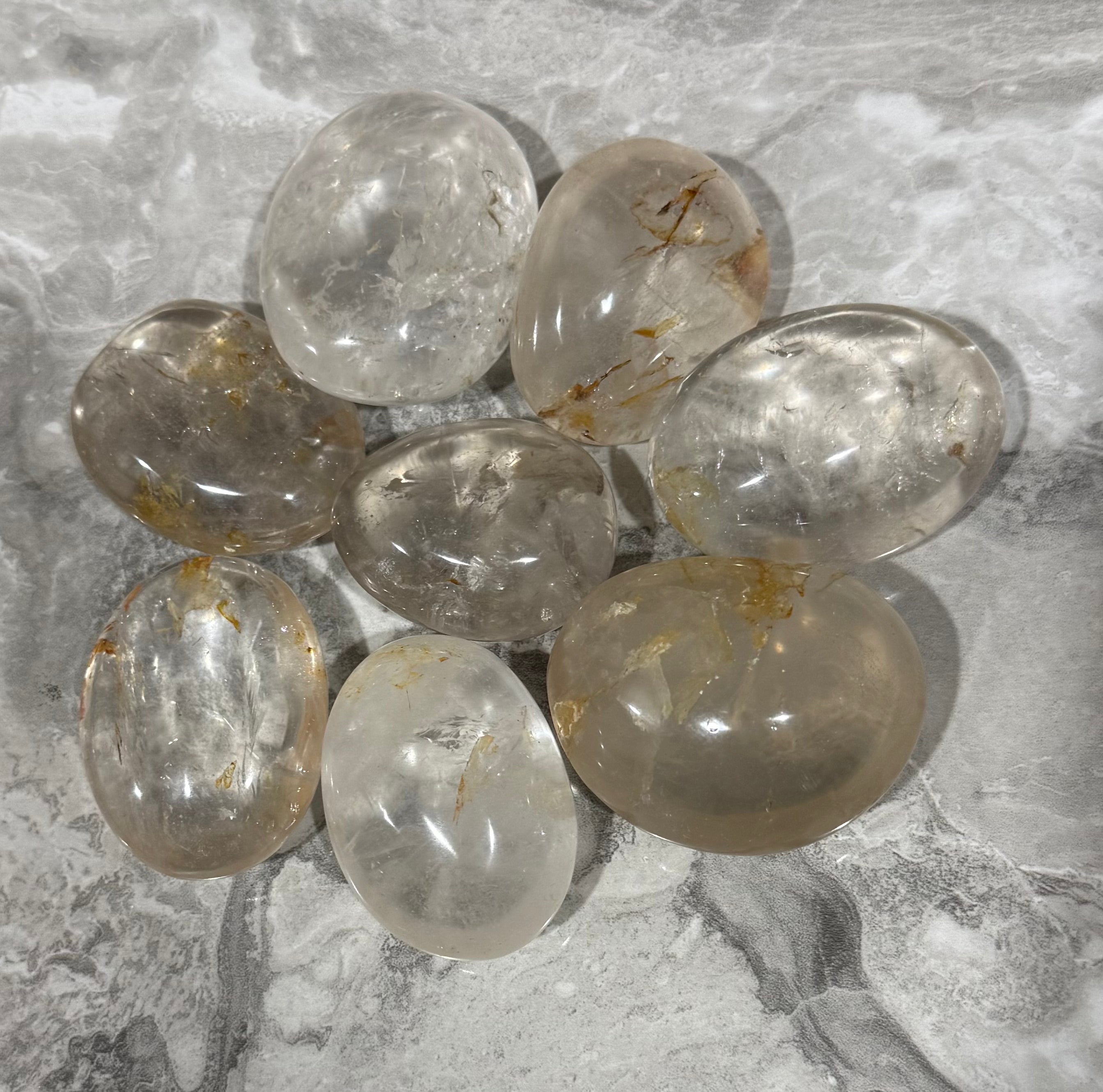 Clear Quartz Palm Stones