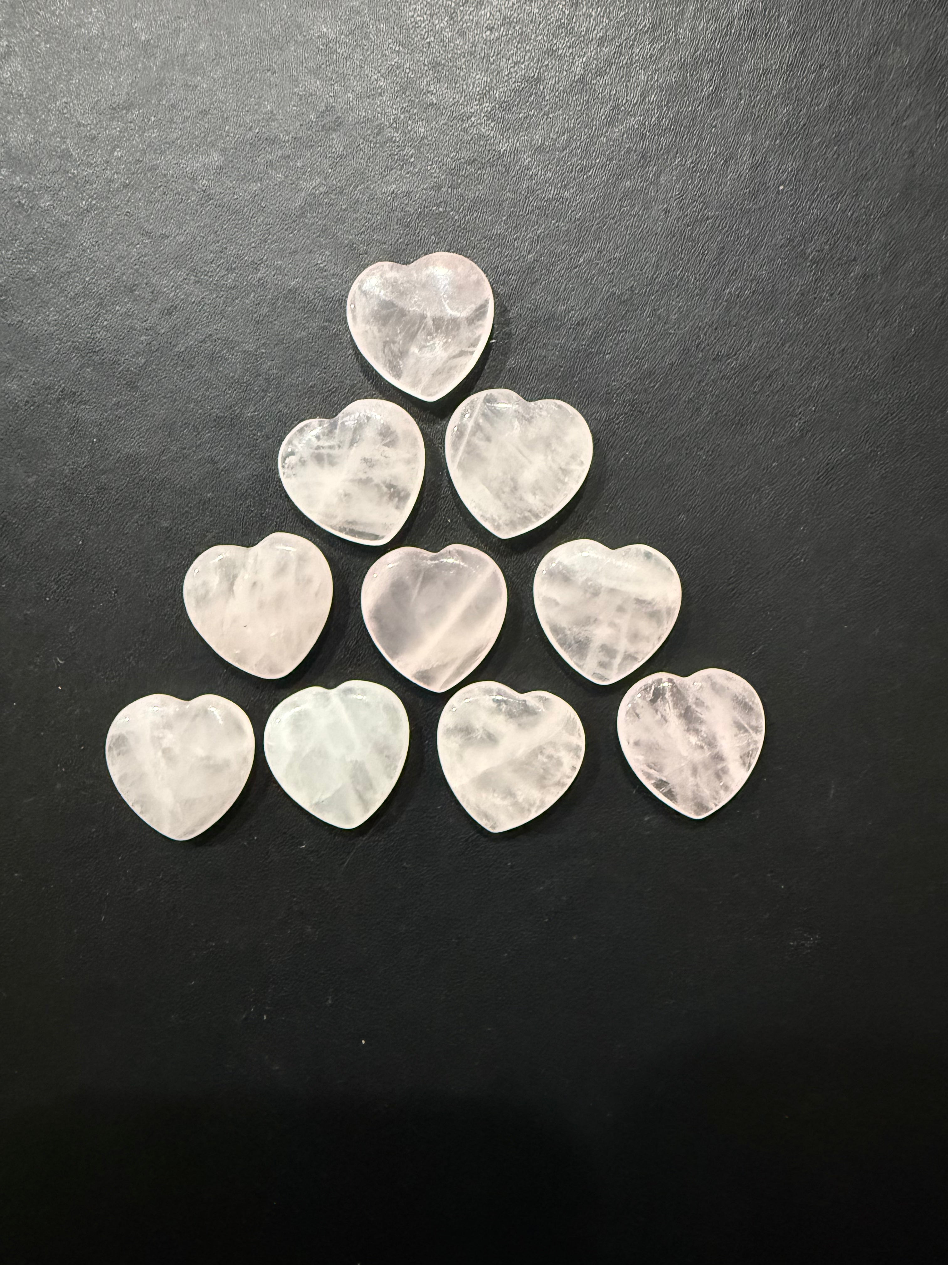 Mini Rose Quartz Hearts